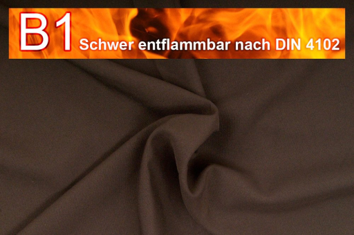 Allround Stoff - schwer entflammbar - Braun - 1,0 Meter Braun