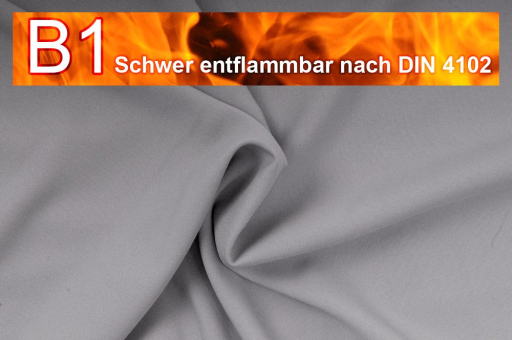 Allround Stoff - schwer entflammbar - Silber - 2,0 Meter Silber