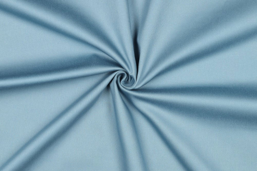 Baumwoll-Satin elastisch - Uni Hellblau