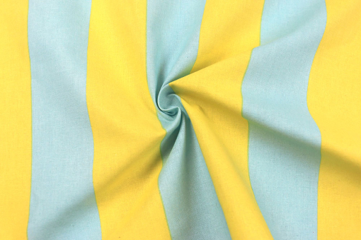 Baumwollstoff Bicolor - Gelb/Hellblau 