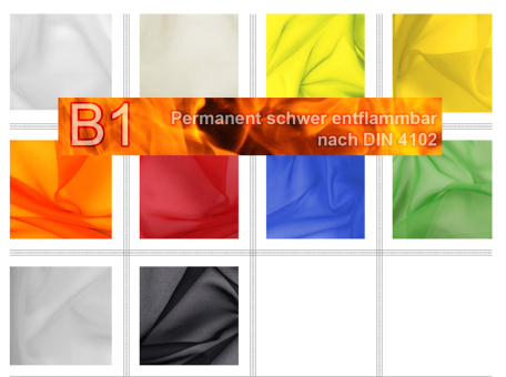 Voile - permanent schwer entflammbar - 300 cm 