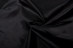 Satin Kleiderstoff - Seidentouch Schwarz