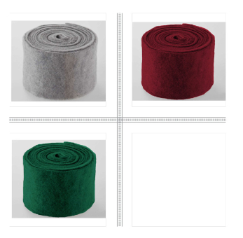 Wollfilz-Band 7,5 cm breit - uni - 5 m-Rolle 