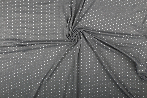 Jersey-Stoff - Mini-Punkte - Grau 