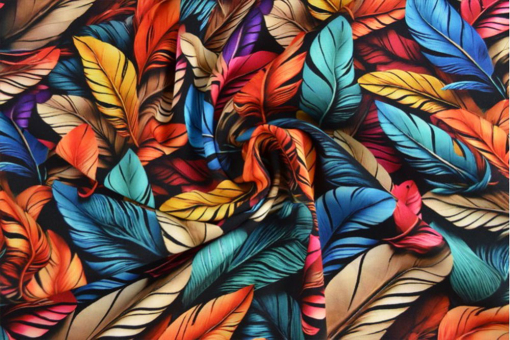 Viskosestoff - 3D-Optik - Feathers 