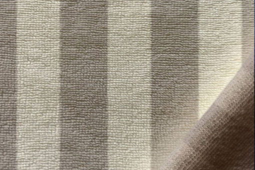 Frotteestoff Bambus - Beige/Grau 