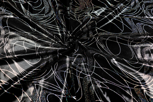 Tanzkleiderstoff Lycra - Flow- Schwarz 