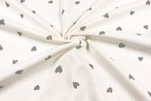 Rippjersey mit Herzchen 
