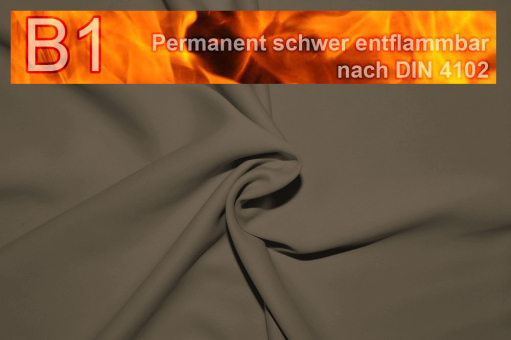Blackout permanent schwer entflammbar - 2,0 Meter Stone