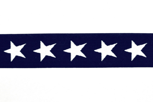 Gummiband - Stars - 40 mm - Navy 