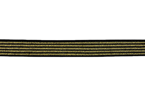 Gummiband-Meterware - Gold-Glitzer - 25 mm 