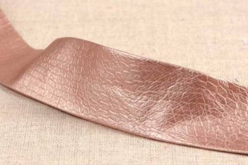Kunstleder-Einfassband - Metallic - Rosé 