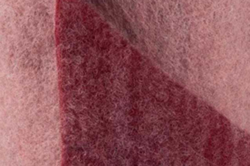 Wollfilz 5/6 mm stark - 65 cm - 2 farbig Rosa / Bordeaux