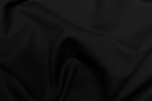 Baumwollstoff Köperbindung - Stretch Schwarz