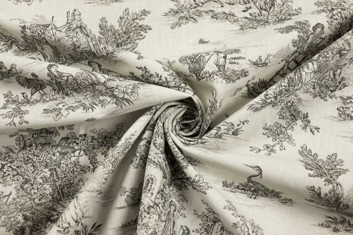 Baumwollstoff Toile - Erntedank - 280 cm- Grau 