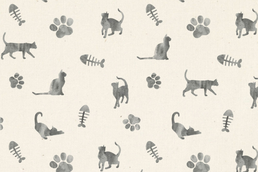 Popeline-Baumwollstoff - Kitty Cat 