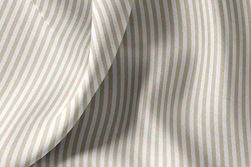 Baumwollstoff mit Streifen - Creme/Sand 