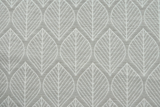 Jacquard-Dekostoff - Modern Leaves - Beige/Creme 