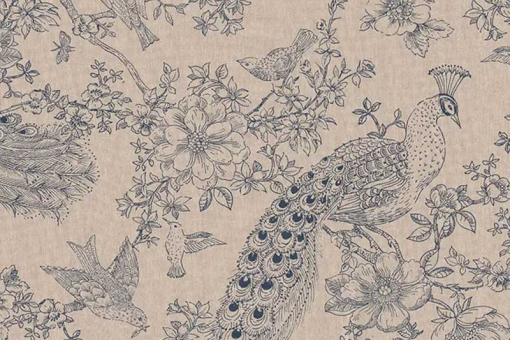 Dekostoff im Leinen-Look - Toile de Peacock 