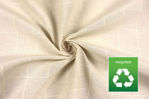 Tischdeckenstoff-Recycling - Elli - Creme - 280 cm breit 