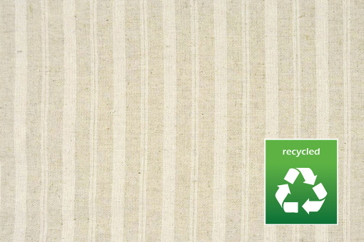 Dekostoff Recycling mit Leinenanteil - Streifen - 280 cm breit 