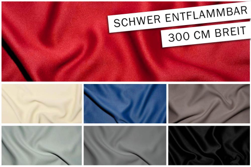 Blackout-Stoff schwer entflammbar - 300 cm 