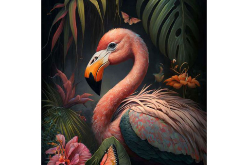 Samt-Panel Deluxe - Fantastic Flamingo 