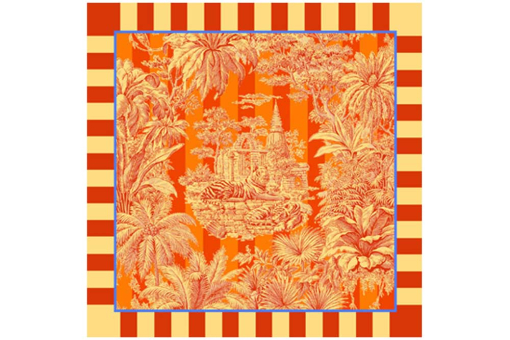 Premium-Samt-Panel mit Toile-Motiv in Rot 