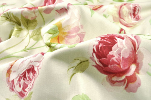 Dekostoff Satin deluxe - Chateau - Rosen 
