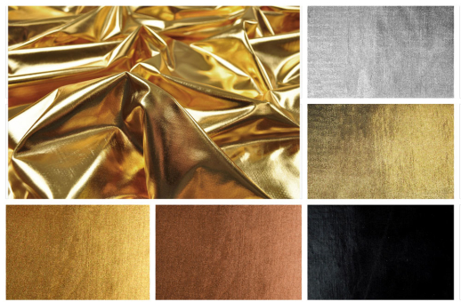 Dekostoff Stretch metallic - Uni 