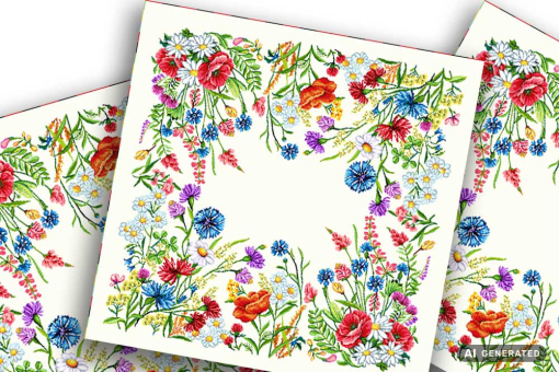 Kissenpanel - Gobelin - Blumenwiese 