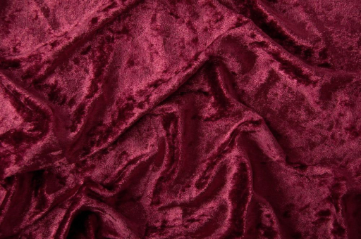 Pannesamt B1 schwer entflammbar - Deluxe Edition Bordeaux