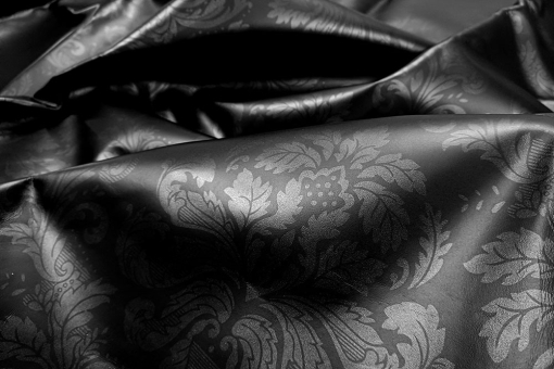 Echtes Leder - Ornamente - ganze Haut Schwarz