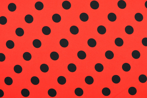 Allroundstoff Punkte - Rot/Schwarz 