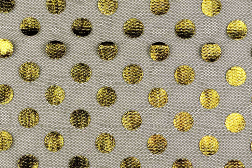 Shiny Dots - Tüll - Schwarz/Gold 