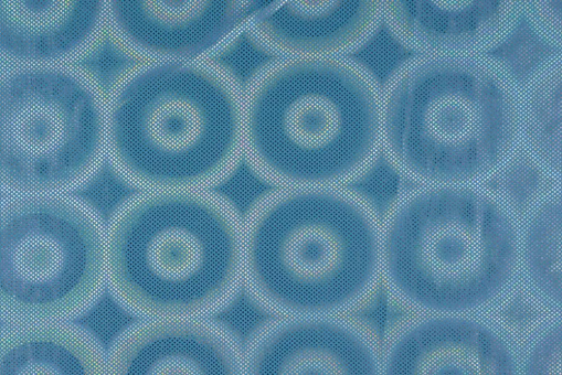 Tanzkleiderstoff - Hologramm-Effekt - Crazy Circles - Aqua 