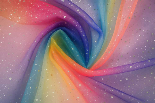 Organza-Stoff - Rainbow Twinkle 