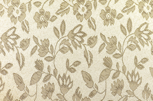 Brokat-Stoff mit goldenen Blumen 