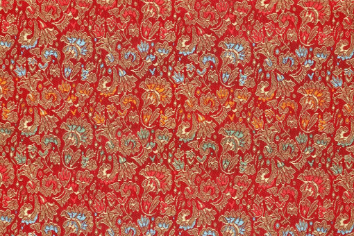 Brokat-Stoff Maharadscha - Rot 