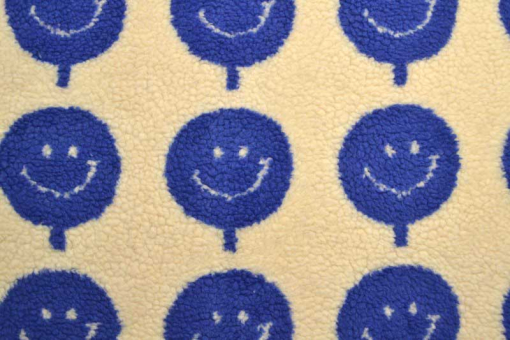Fleece Sherpa mit Smileys 