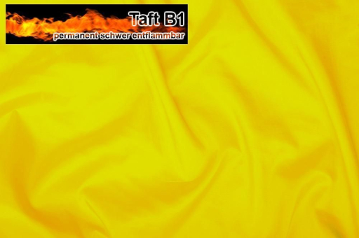 Taft - permanent schwer entflammbar B1 - Gelb - 4,0 Meter 