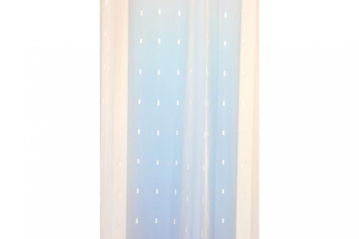 Gardine Oxford - Weiß transparent - 300 cm hoch - Bleiband - 1,0 Meter 