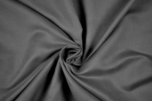 Gardinen- und Dekostoff Edelvelours - uni - Grau - 2,0 Meter Grau