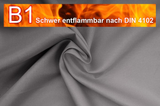 Allround Stoff - schwer entflammbar - 280 cm Grau