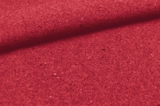 Wärmevorhangstoff mit Wollanteil - Uni - Rot - 4,0 Meter Rot