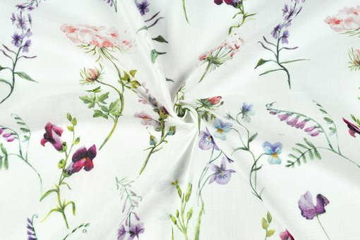 Gardinen-Stoff transparent - Friedis Blumenwelt 