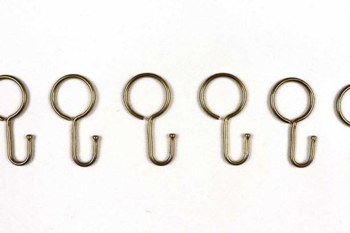 20x Seilhaken Metall - vermessingt 
