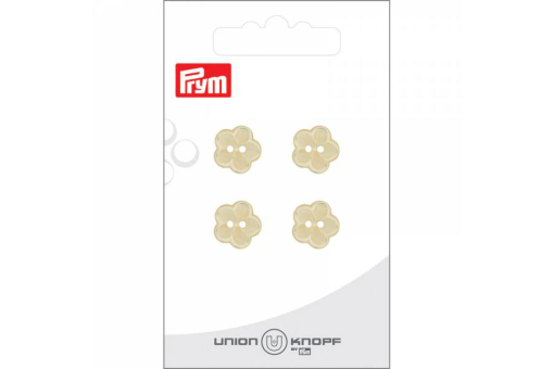 Knöpfe - Blümchen - 12 mm - Creme 
