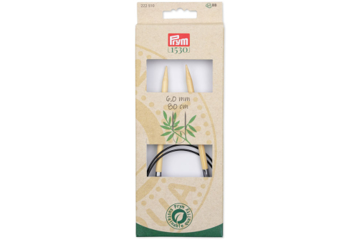 Rundstricknadeln Prym 80 cm - 6,0 mm Bambus 