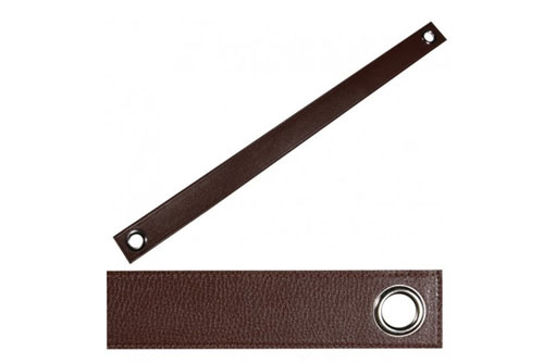 Lederband mit Ösen - 67 cm - Braun 